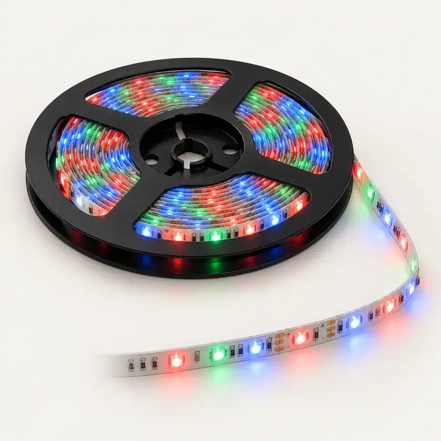 Taśma LED RGB na szpuli — wizualizacja poglądowa
